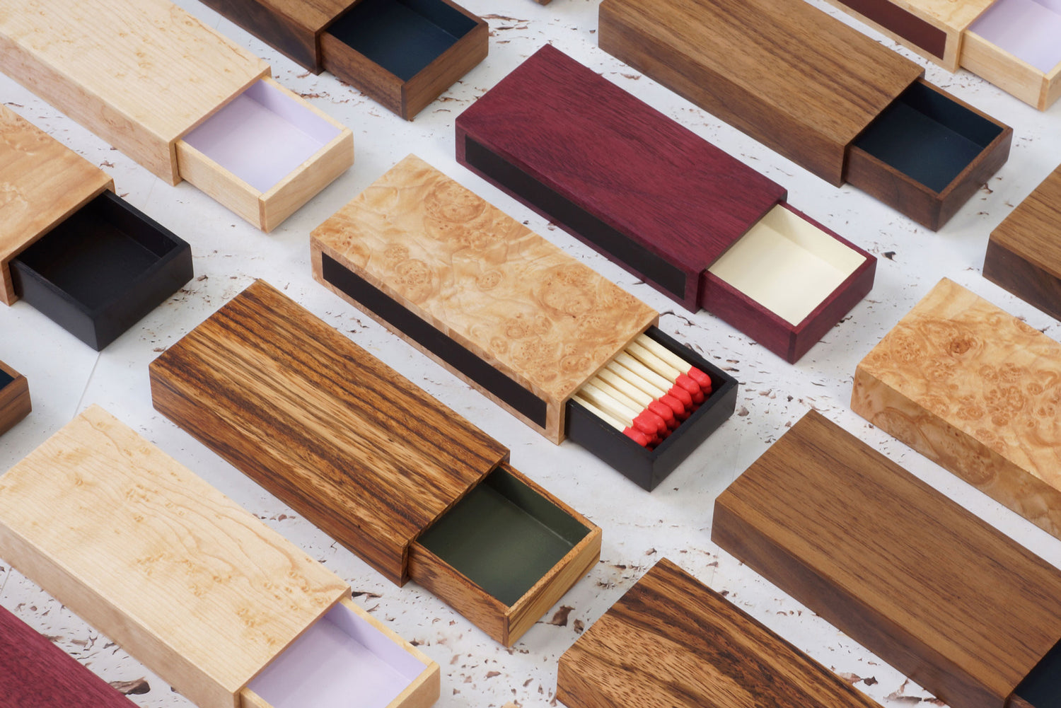 matchboxes with color pops