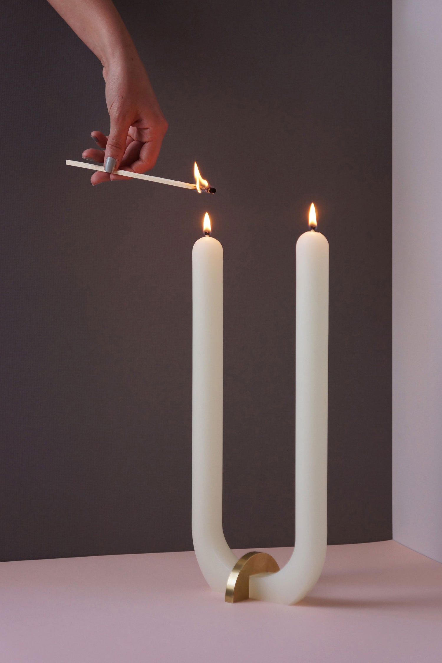 ivory u candle lighting